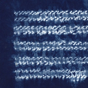 Textile Art Indigo Blue Shibori Dyed