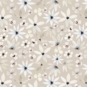 Neutral Floral (oyster) 6” repeat, pattern 2