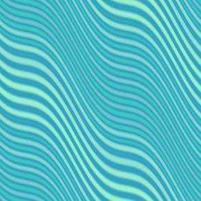 sea foam stripe wave - XL