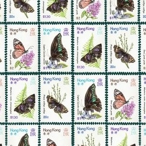 Hong Kong 1979 butterfly stamps