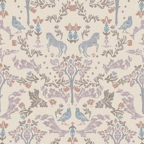 Morris Inspired Countryside Equestrian, Muted 