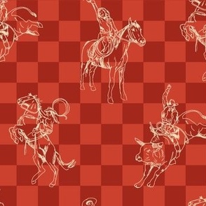 Checkered Rodeo in Country Red