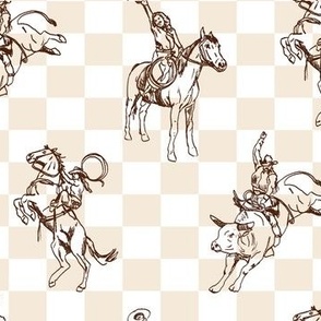 Checkered Rodeo in Pale - Western, Country Western, Cowgirl