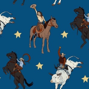 Rodeo Stars in Royal Blue