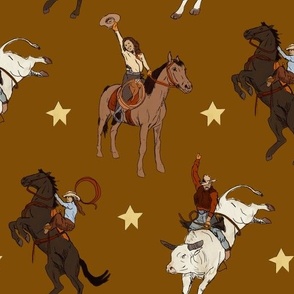 Rodeo Stars in Burnt Gold