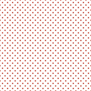Small Red Polka Dots on White