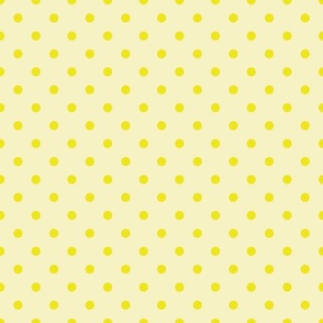 Yellow polka dots on yellow background