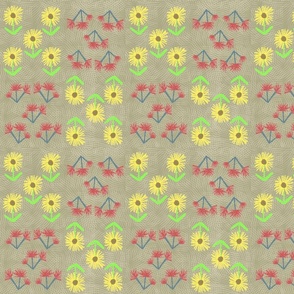 Cross stitch wild flowers two way