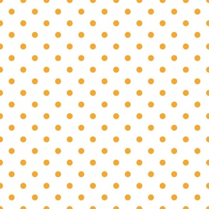Small Orange Polka Dot on White Background