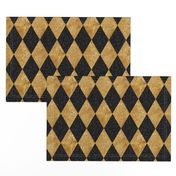 Harlequin Diamonds ~ Black and Antique  Gold ~ Sequins 