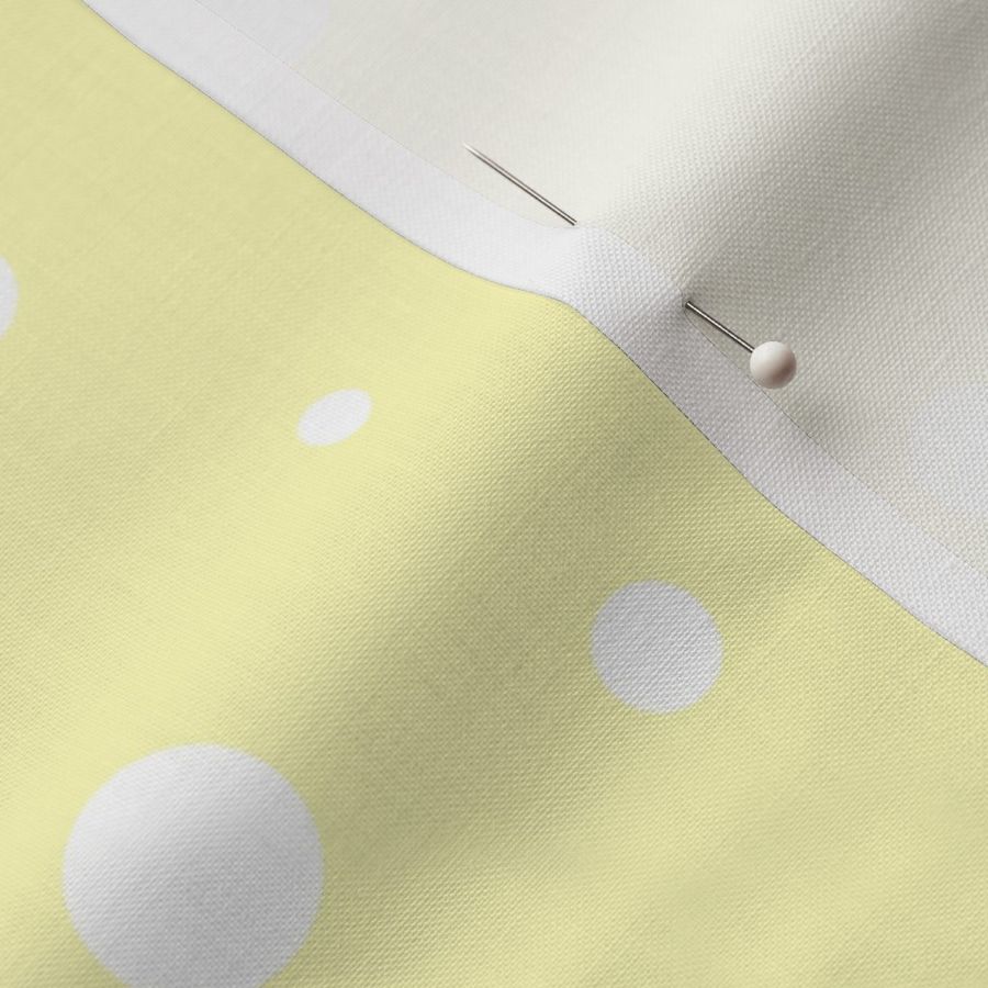 White Polka Dots on Yellow 