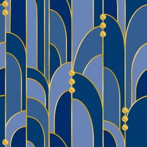 Deco Windows-2 -Navy -Large Scale