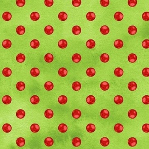 Lime Red Dots watercolor 