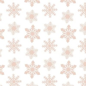 White nude Pink Snowflakes