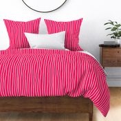 Ditsy Summer Fruit Pink Raspberry Stripes Coordinating Pattern Rotated