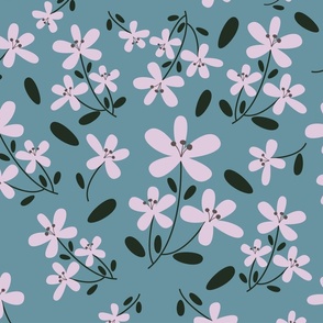 ditsy floral shade of blue