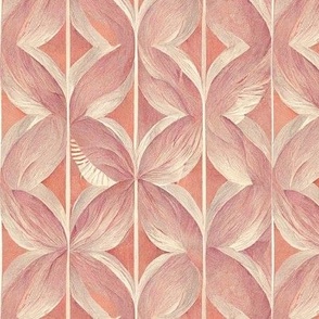 Art deco - Pink vintage butterfly cute girly pattern