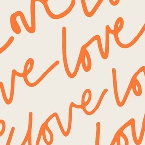 Words of Love in Papaya Orange