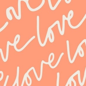 Words of Love on Coral Pink