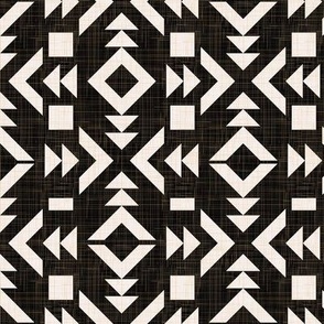 Tribal Geometry with Vintage Texture - Vertical / Large