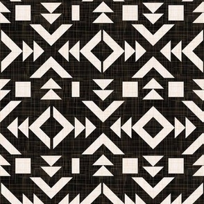 Tribal Geometry with Vintage Texture - Horizontal / Large