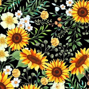 sunflower-on-black-pattern-8-edit-color