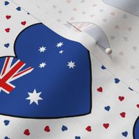 Australian flag hearts