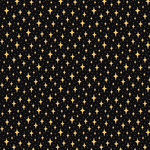 Simple  golden stars on a black background 6