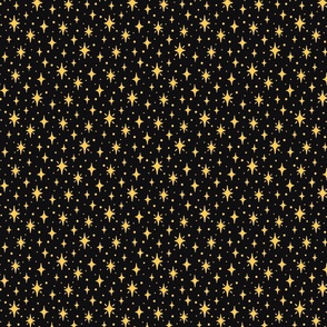 Simple  golden stars on a black background 7