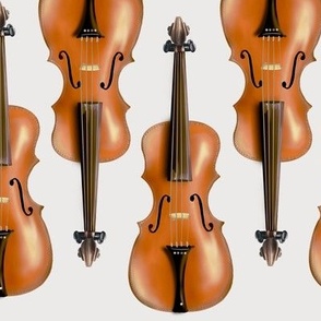 Med. Violins in a row on Off-White