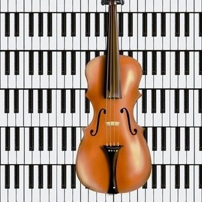 Violin on a piano wall