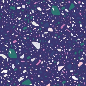 Green & Purple Retro Terrazzo