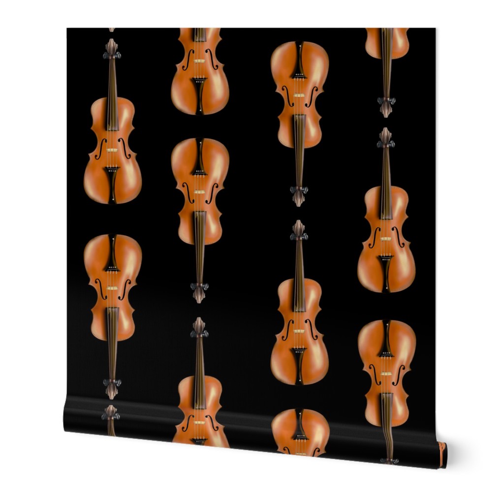 Violin Quilt Repeat - Black