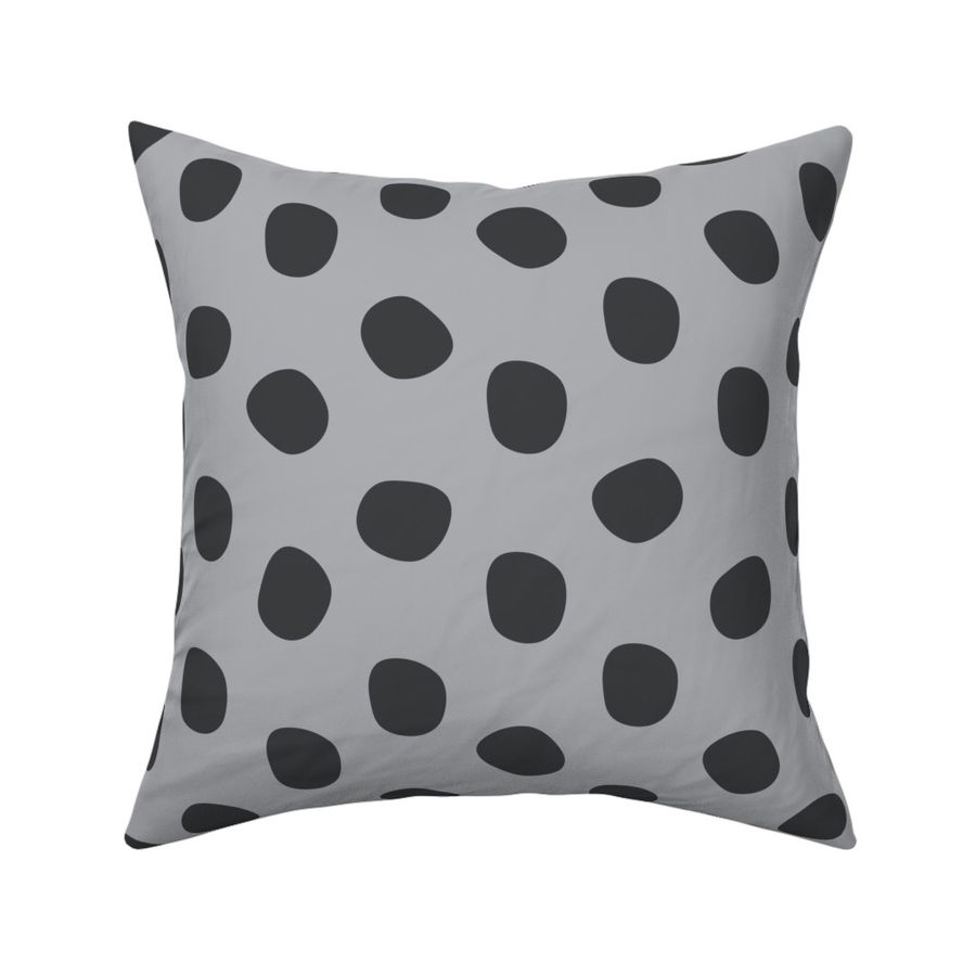 Large || Dark Grey Dots & Light Grey || Polka Dots