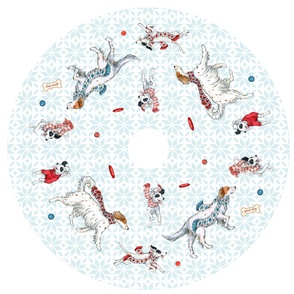 48" English Setters Christmas Tree Skirt