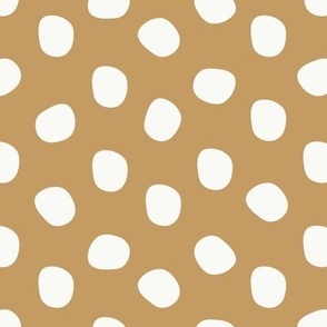 Medium || White dots & Khaki || Polka Dots
