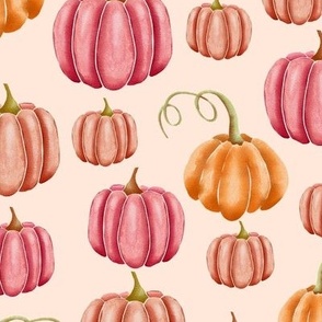 Pumpkins on pink 