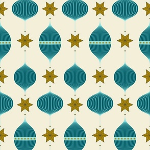 Christmas Ornaments - Blue & Gold
