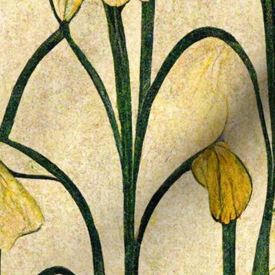 Art Nouveau Botanical Daffodils