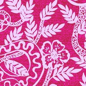 Serpent of Paradise Viva Magenta Pantone color of the year 2023 and Digital Lavender Large scale