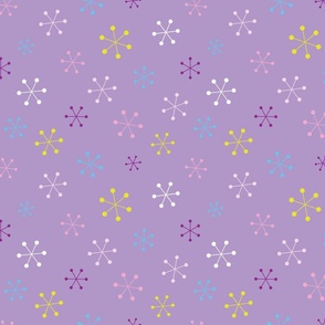 Purple Fun Snowflakes