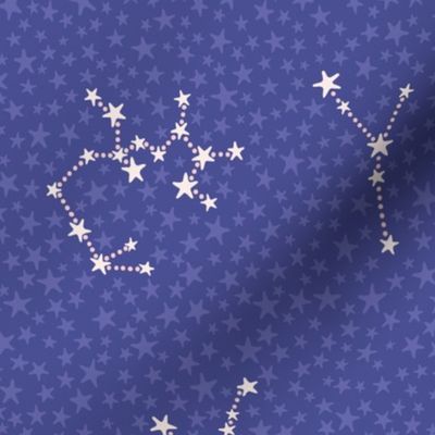 Zodiac constellations stars pattern in custom very peri