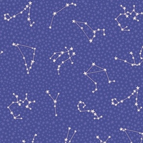Zodiac constellations stars pattern in custom very peri