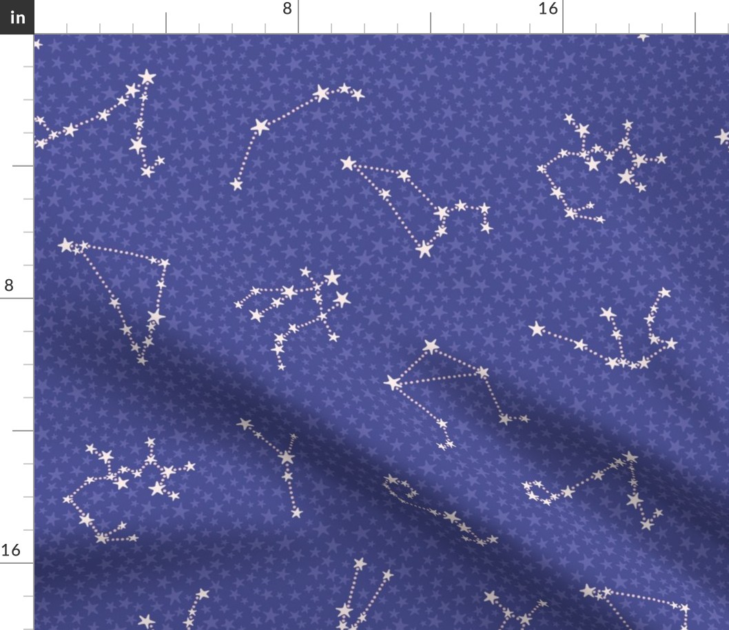 Zodiac constellations stars pattern in custom very peri