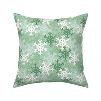 Snowflake Pile in Holiday Pine Green