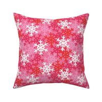 Snowflake Pile in Holiday Pink