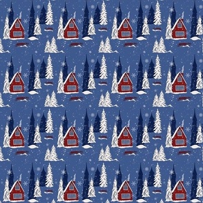 Winter Cabin Navy (Medium)