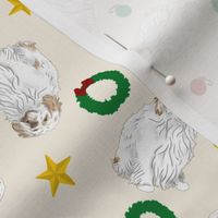 Tiny Clumber Spaniels - Christmas