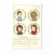 Edmund Tumnus Lucy Lewis Quote Tea Towel Wall Hanging 