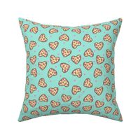 SMALL pizza heart // valentines day love pizza slices foodie fabric mint